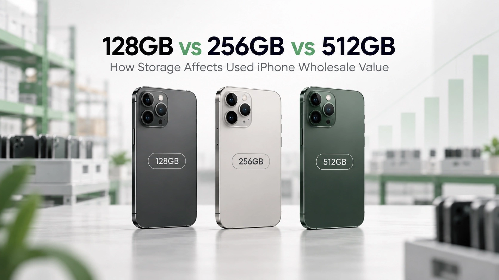 128GB vs 256GB vs 512GB used iPhone wholesale storage comparison for B2B buyers
